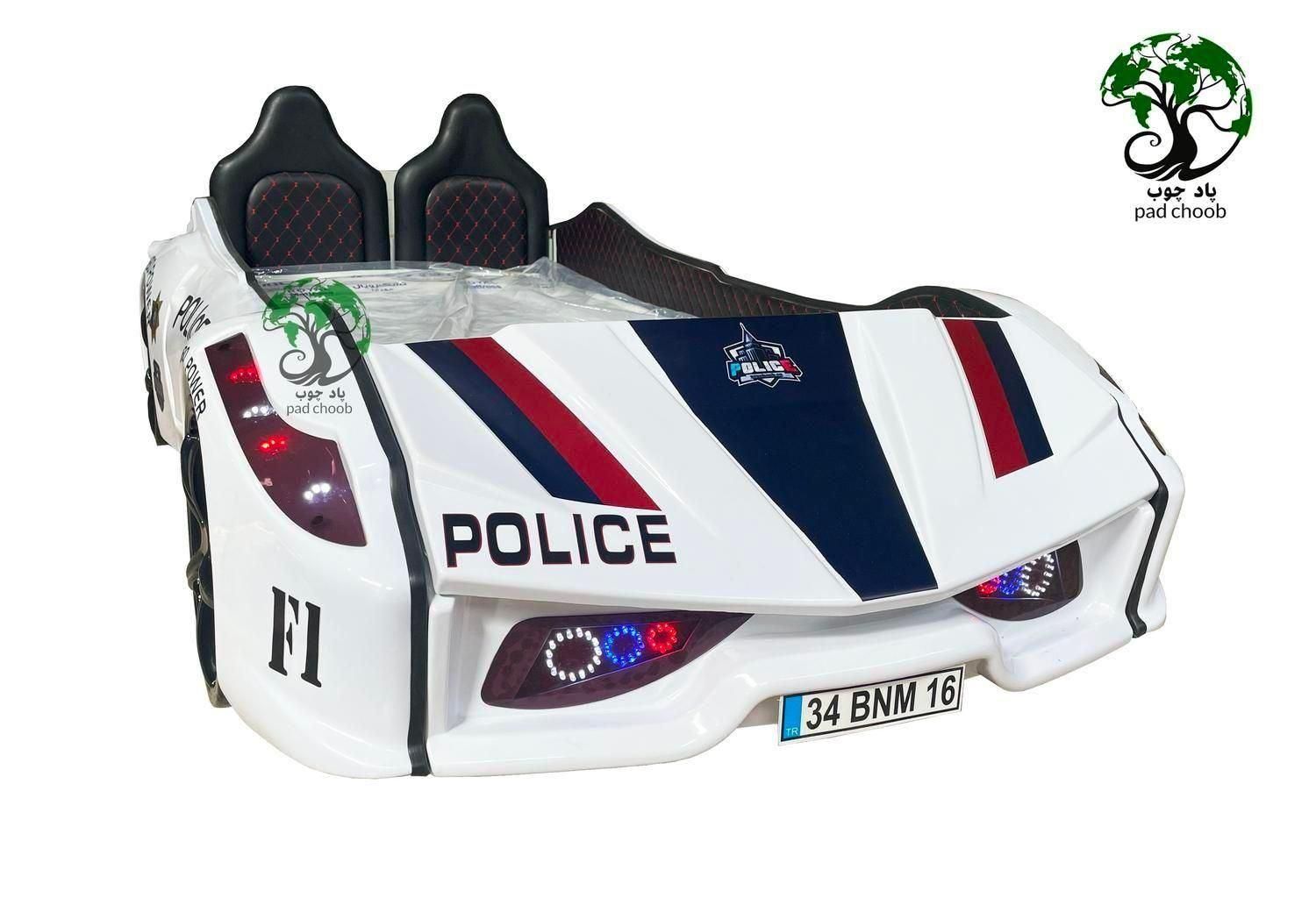 تخت طرح ماشینی مدل پورشه گشت پلیس پادچوب|تخت و سرویس خواب|کرمان, |دیوار