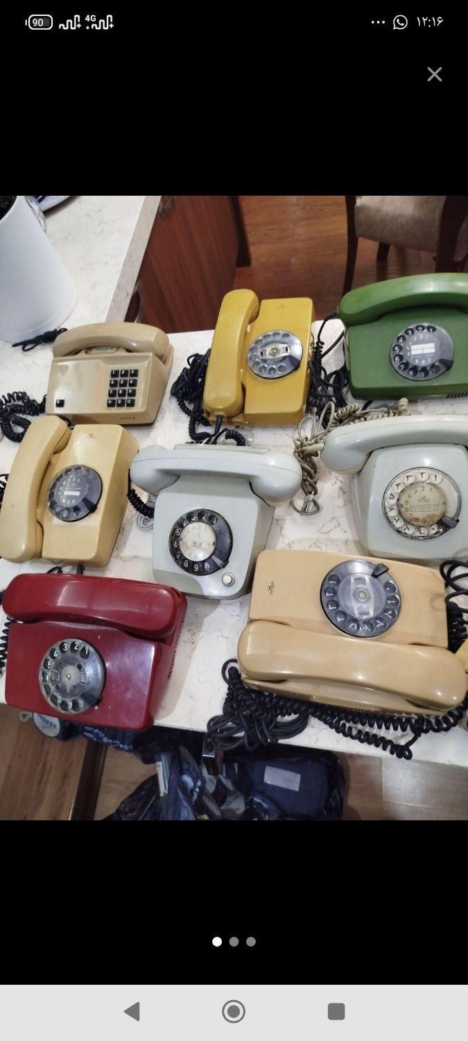 تلفن رومیزی  قدیمی  دکوری  سلطنتی|تلفن رومیزی|جهرم, |دیوار