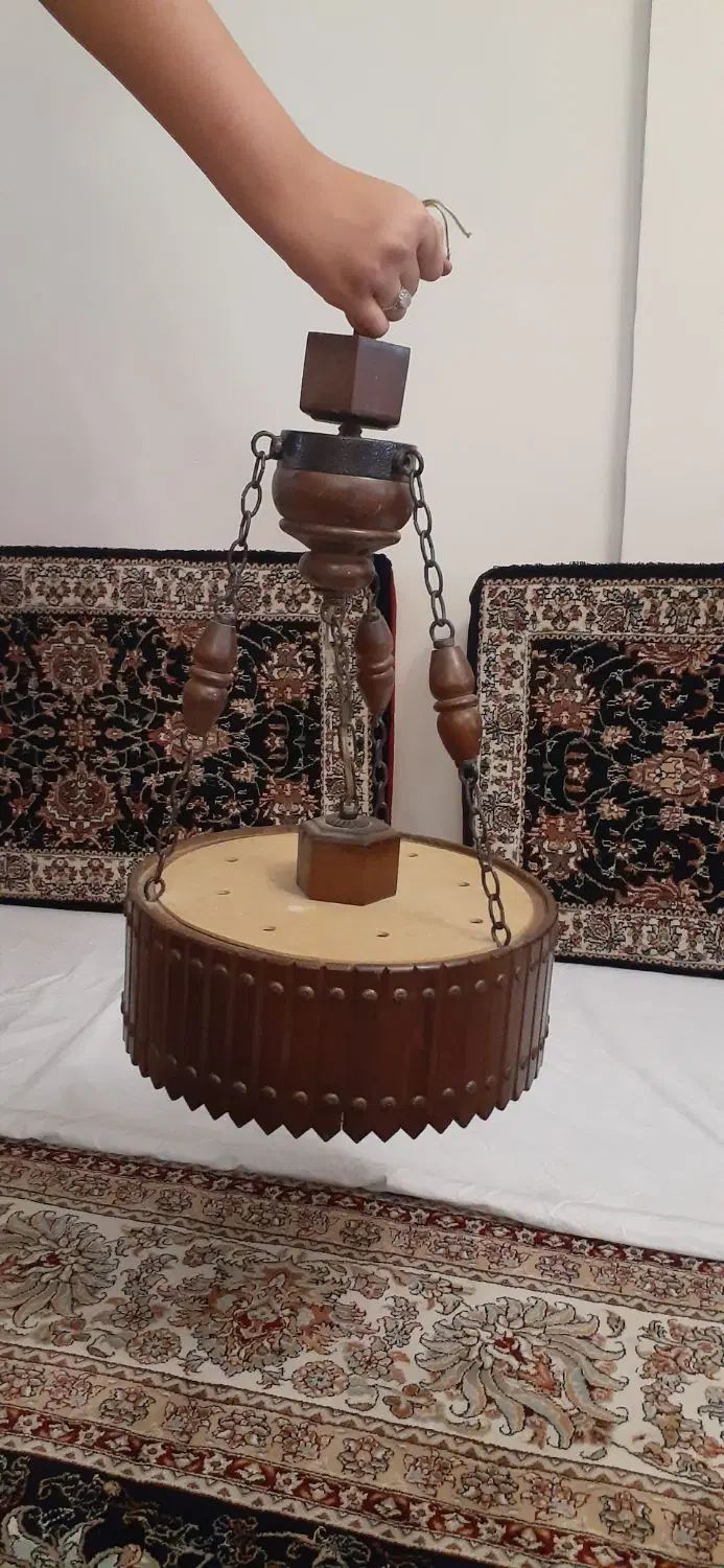 لوستر چوبی|لوستر و چراغ آویز|کرمانشاه, |دیوار