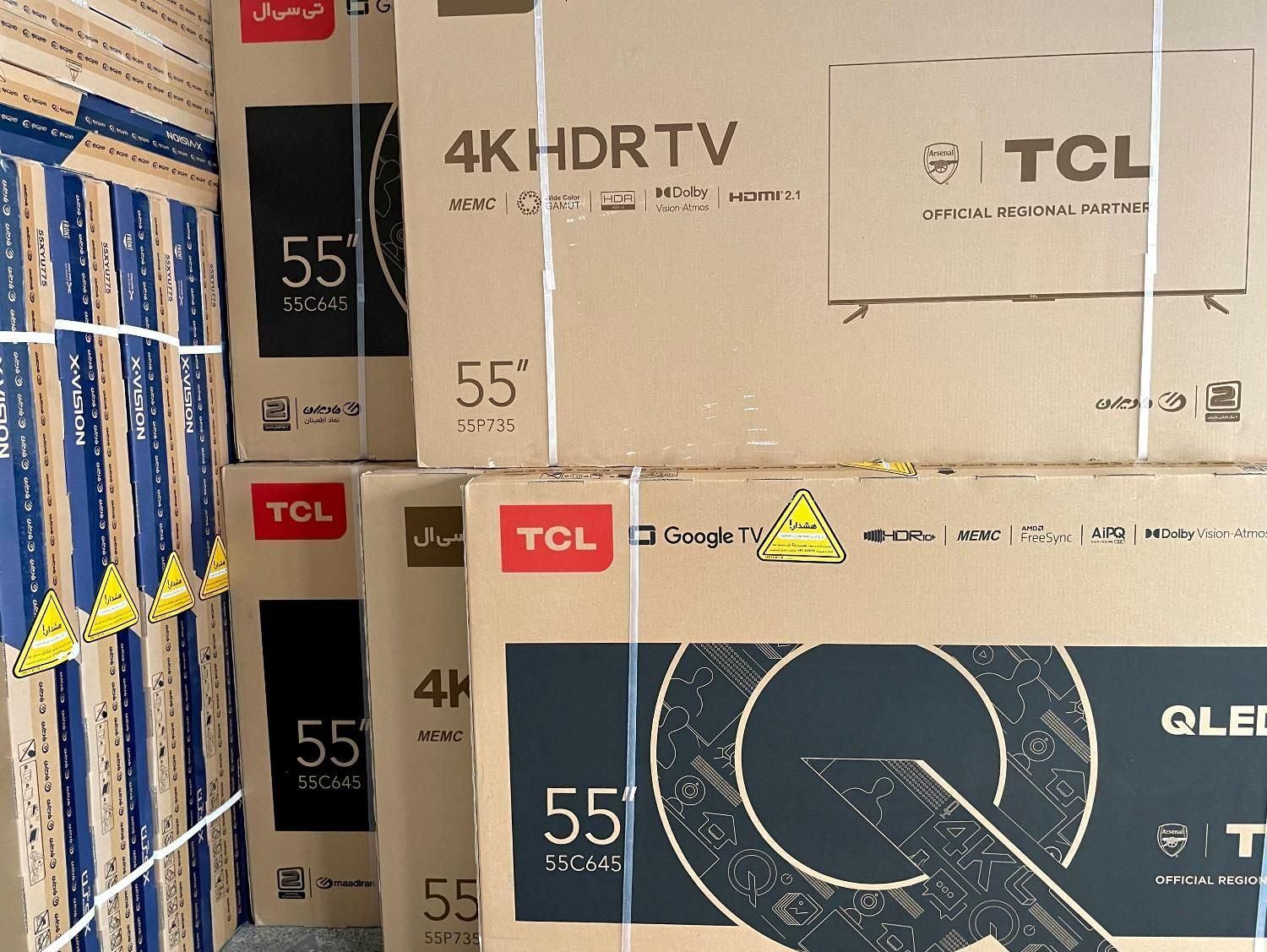 تلوزیون TCL Qled اندازه 55 آکبند زیر قیمت نمایندگی|تلویزیون و پروژکتور|یزد, |دیوار