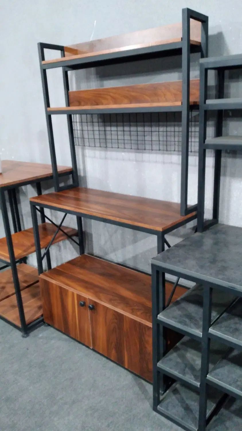 کافی بارطبقه دار کشو دار بغل ضبدر رنگ  کلیاف تیره|کتابخانه، شلف، قفسه‌های دیواری|تهران, شهرک صادقیه|دیوار