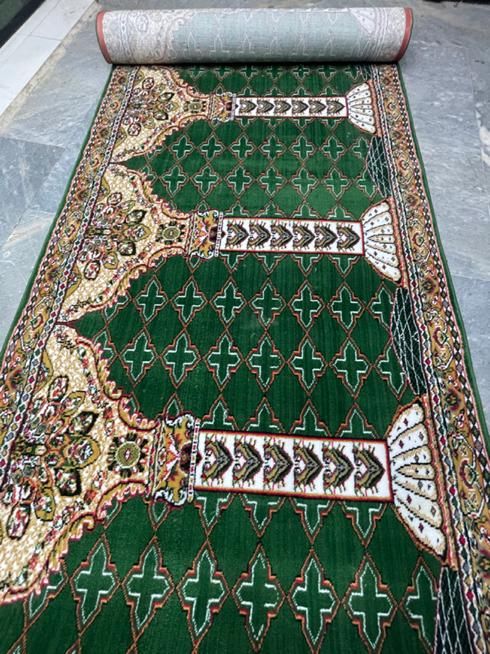 سجاده مسجدی رنگ سبز ابی حسینه تخفیفی|فرش|تهران, دهکده المپیک|دیوار
