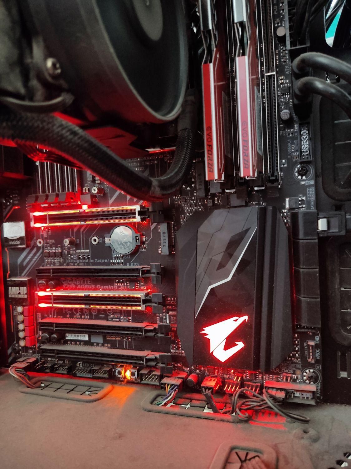 کیس گیمینگ و رندرینگ حرفه ای  X299 aorus + 7650x|رایانه رومیزی|تهران, سعادت‌آباد|دیوار