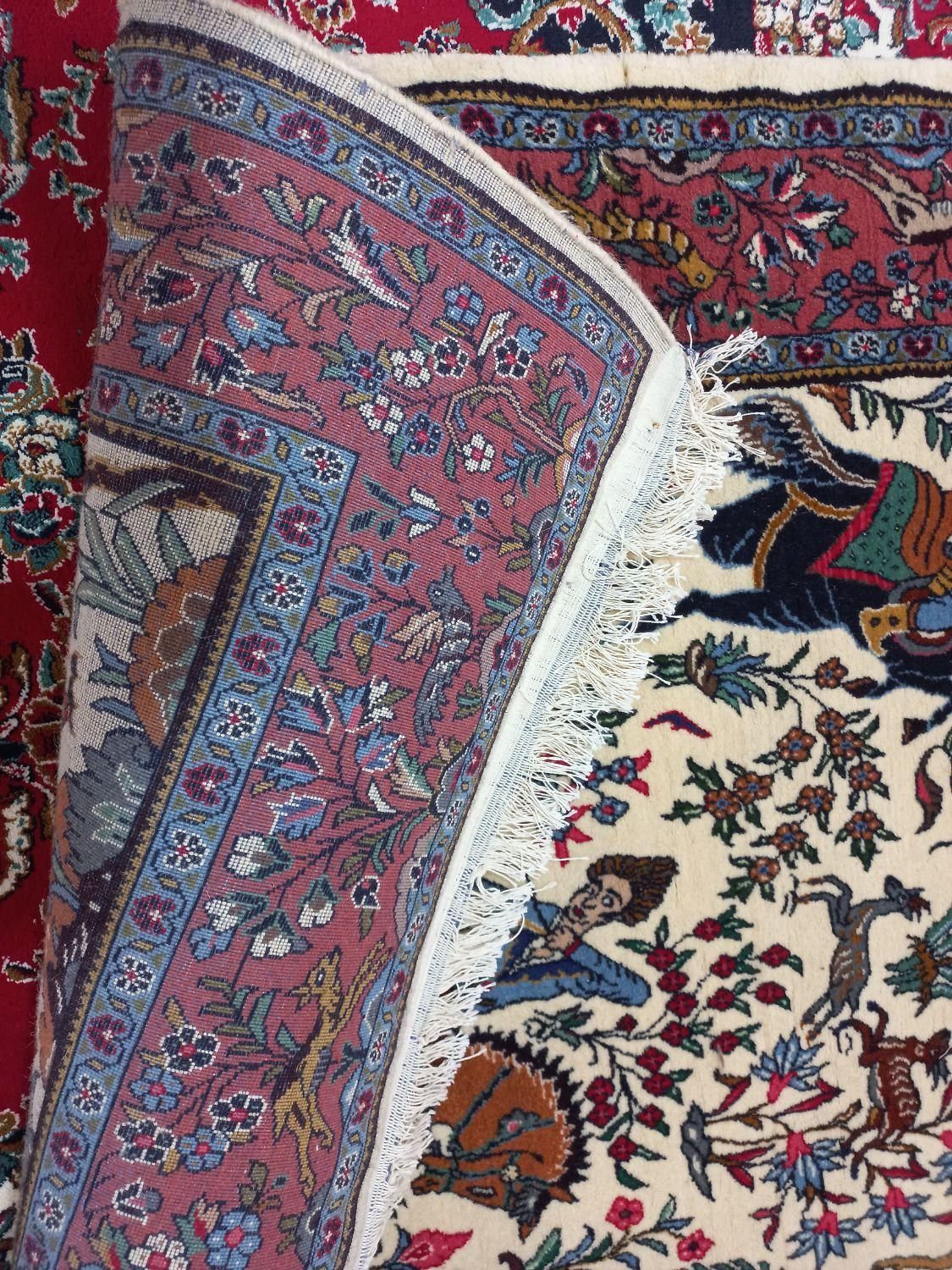 قالی دستباف شکار گاهی|فرش|اراک, |دیوار
