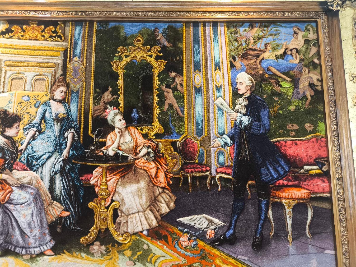 تابلو فرش دستباف شاعر جوان ابعاد 190در130|تابلو فرش|قم, انسجام|دیوار