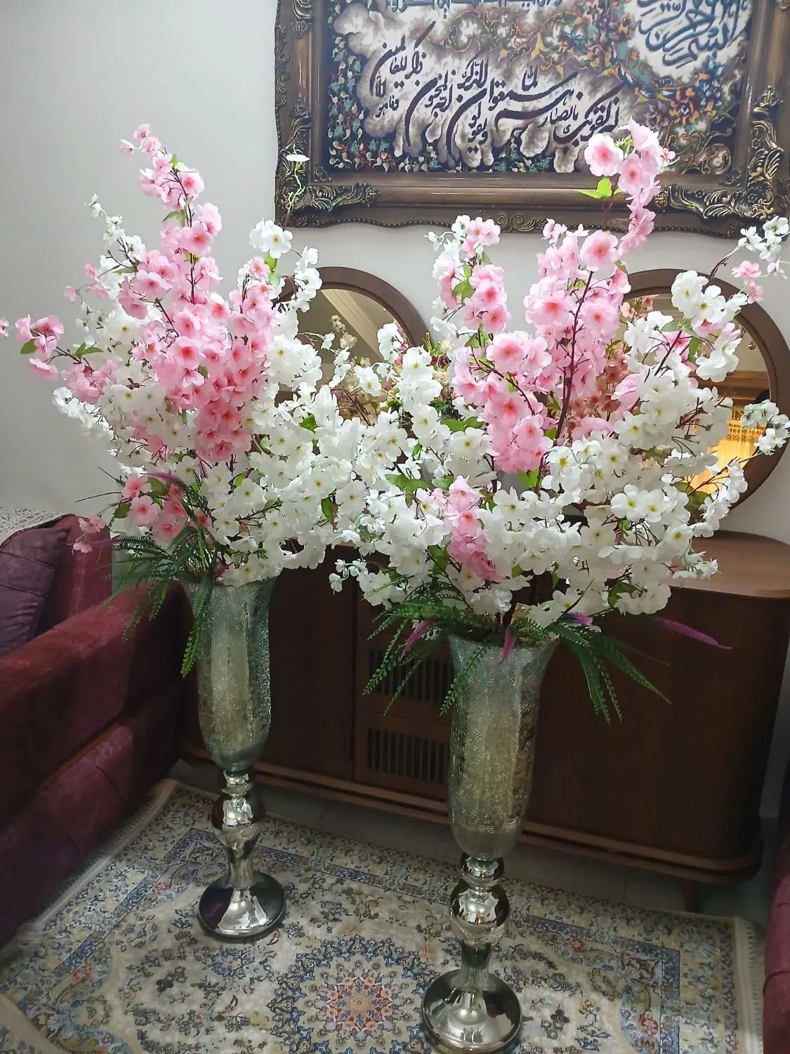 گل مصنوعی خارجی با گلدان نو فقط ۲عدد مانده|گل مصنوعی|تهران, فلاح|دیوار