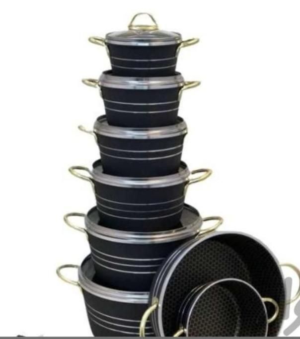 سرویس ۷ و ۱۴ پارچه تفلون/نچسب سرامیکی /درب پیرکس|ظروف پختوپز|زاهدان, |دیوار