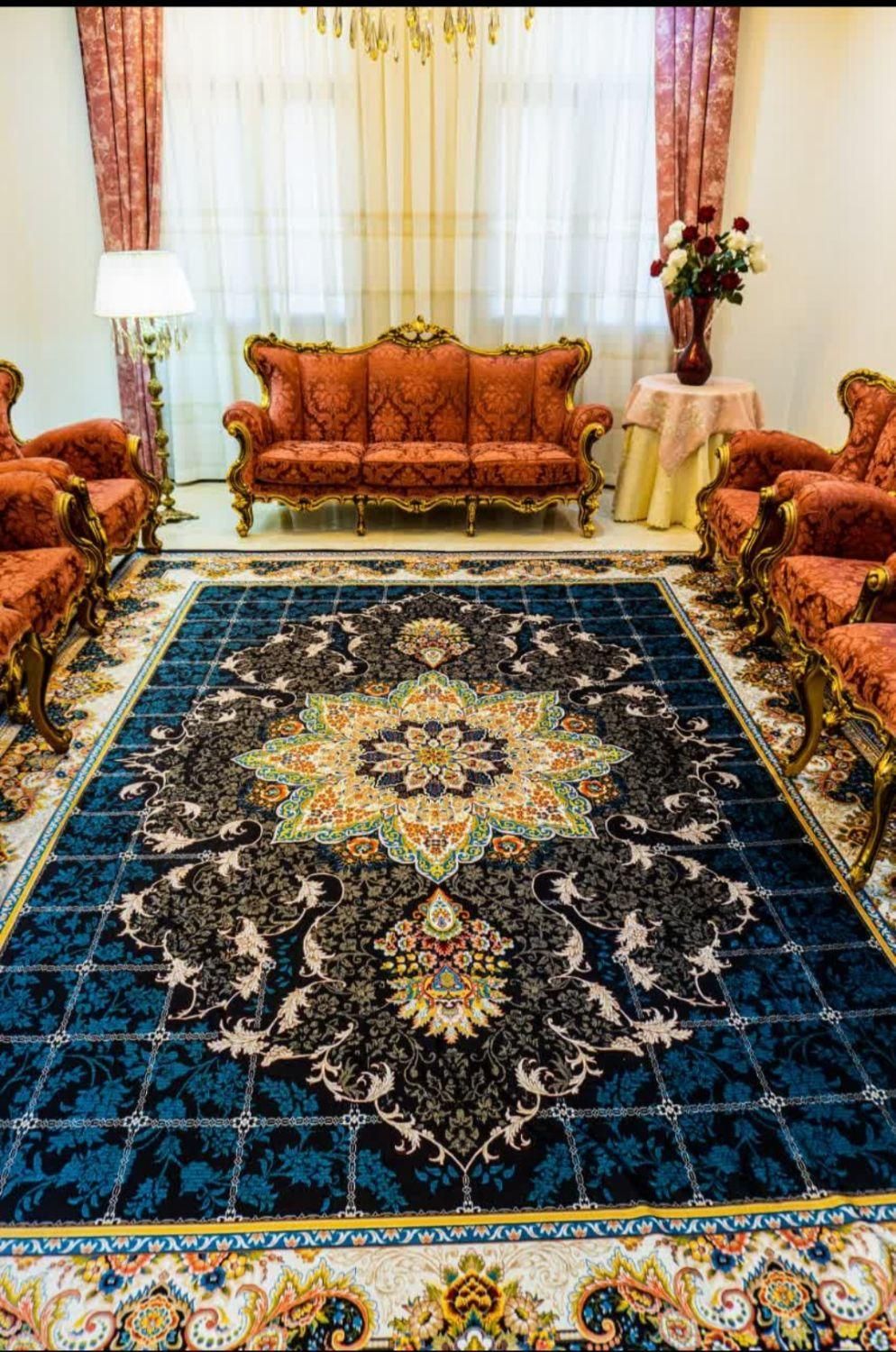 روفرشی کشدار و کاور فرش کد ۱۷۲ مهباف زمینه مشکی|روفرشی|تهران, شهرک ولیعصر جنوبی|دیوار