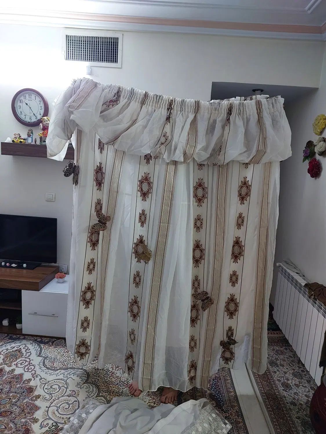 پرده اتاق بچه،پرده با والان،پرده مناسب بالکن،گلدان|پرده، رانر، رومیزی|تهران, امیر بهادر|دیوار