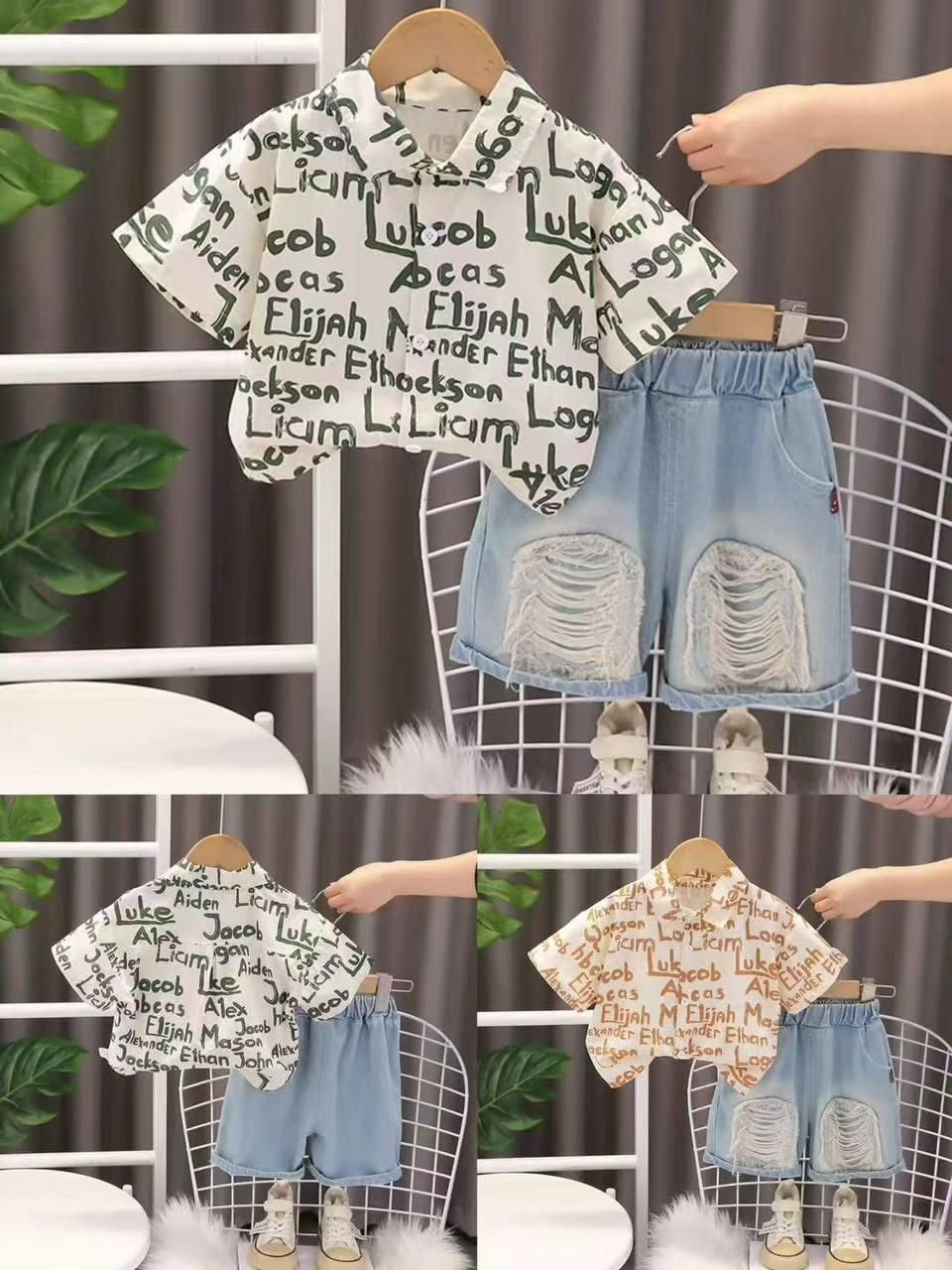 ۲تیکه پیراهن و شلوارک وارداتی اورجینال/ماهان کارن|کفش و لباس بچه|اصفهان, شهریار|دیوار