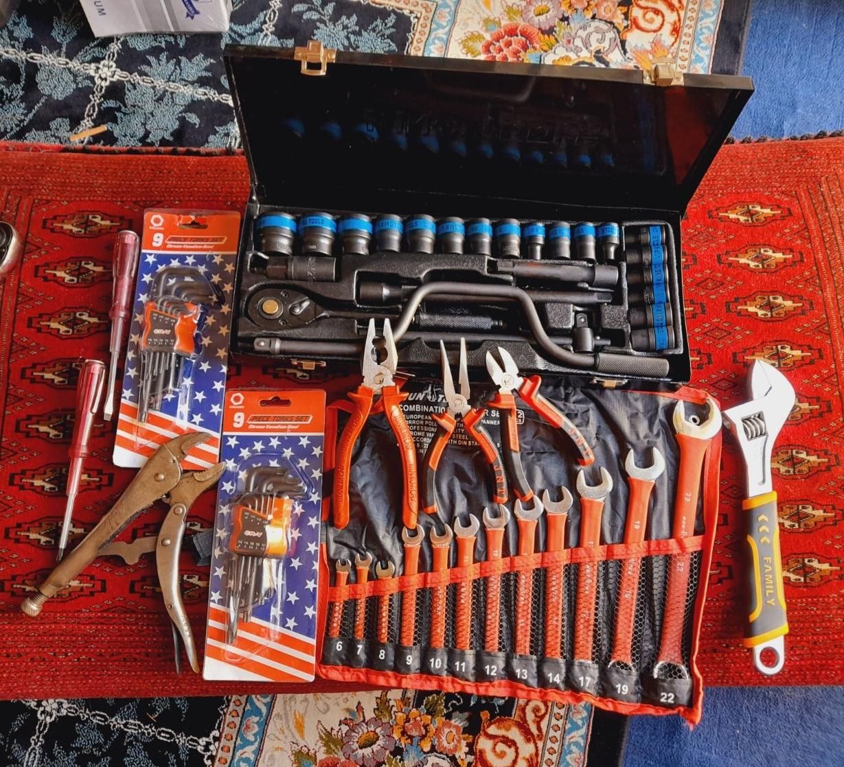 11 قلم ابزار میکانیکی بکس GERMANY کلاقی USA آچار|ابزارآلات|مشهد, پورسینا|دیوار