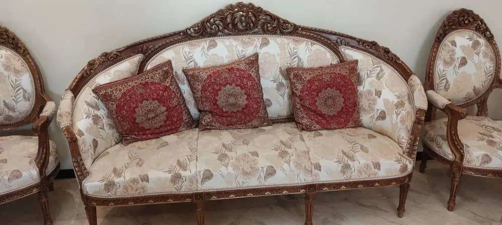 مبلمان و میز ناهار خوری 8 نفره باچوب گردو|مبلمان خانگی و میز عسلی|تهران, نارمک جنوبی|دیوار