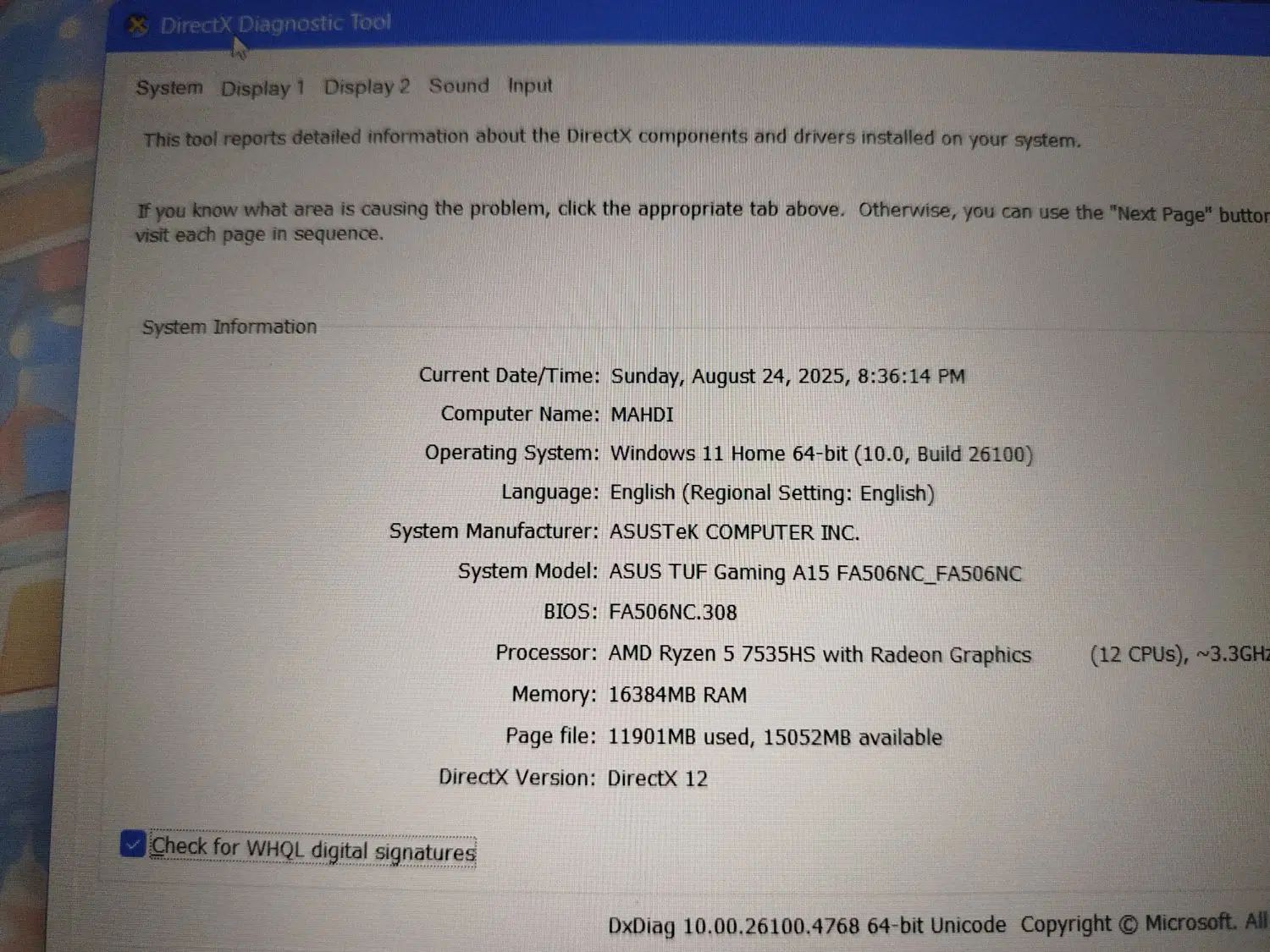 لبتاب asus tuf|رایانه همراه|مشهد, دوست آباد|دیوار