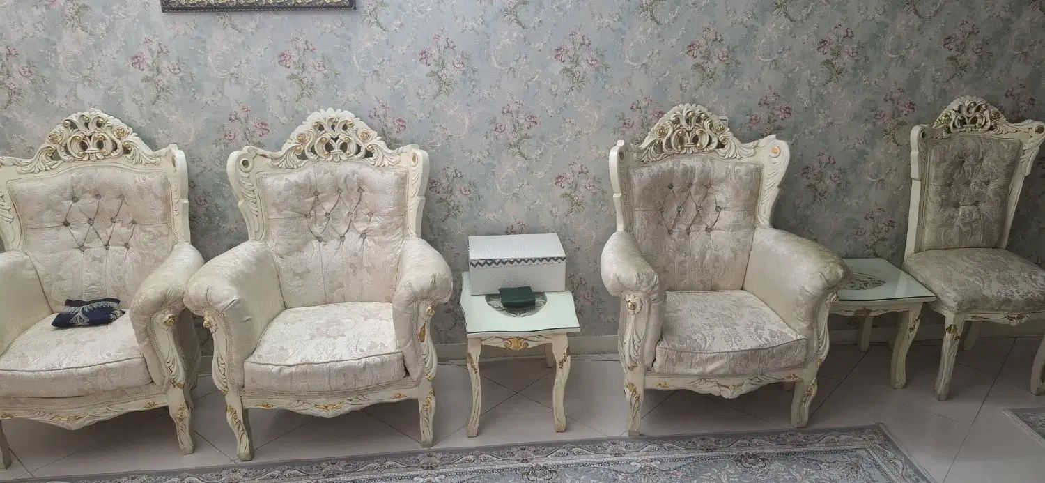 مبل مبلمان سلطنتی سالم شیک زیبا با روکش|مبلمان خانگی و میز عسلی|تهران, شادآباد|دیوار