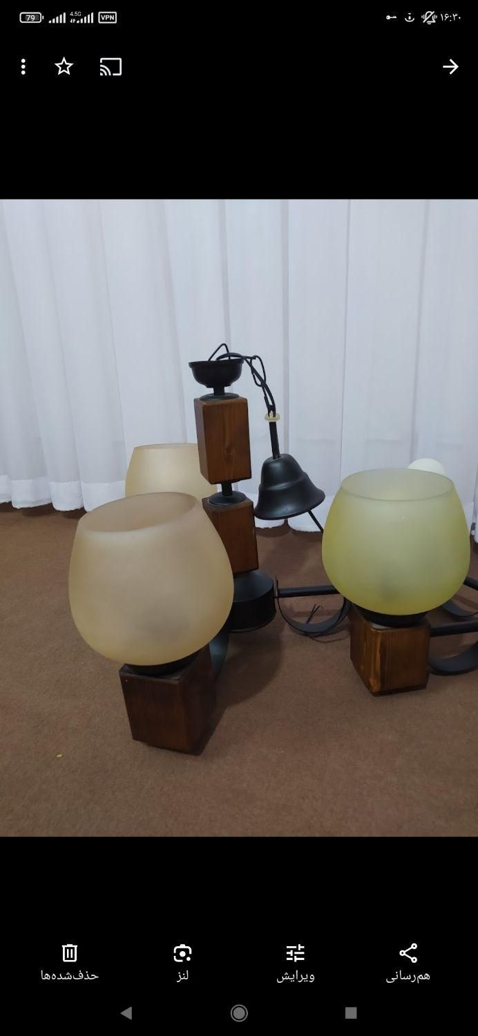 دو عدد لوستر شیک و زیبا|لوستر و چراغ آویز|الوند, |دیوار