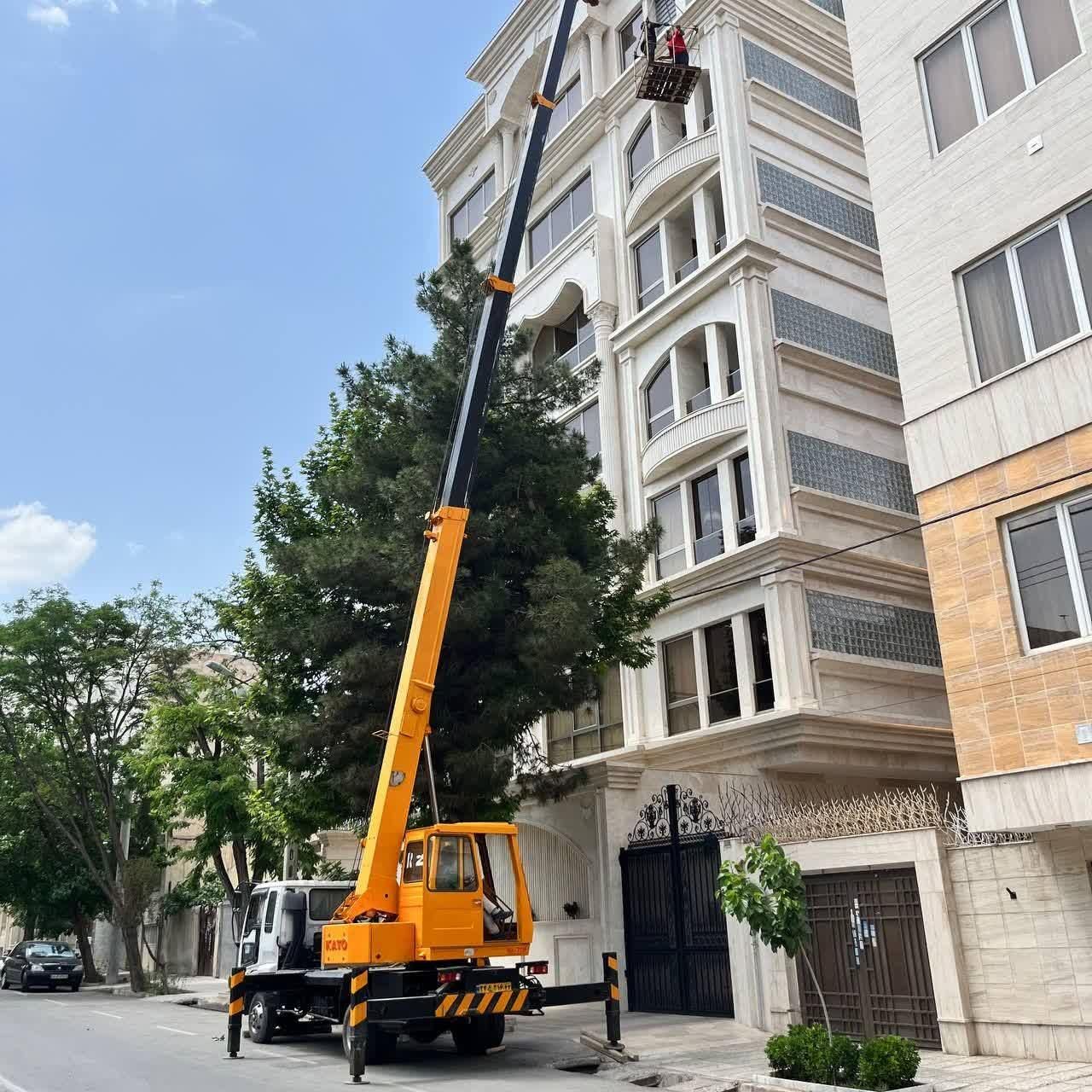 جرثقیل ۲۰ تن ۷ تن دکل بلند شبانه‌روز ی|خدمات حمل و نقل|مشهد, توس (بلوار توس)|دیوار