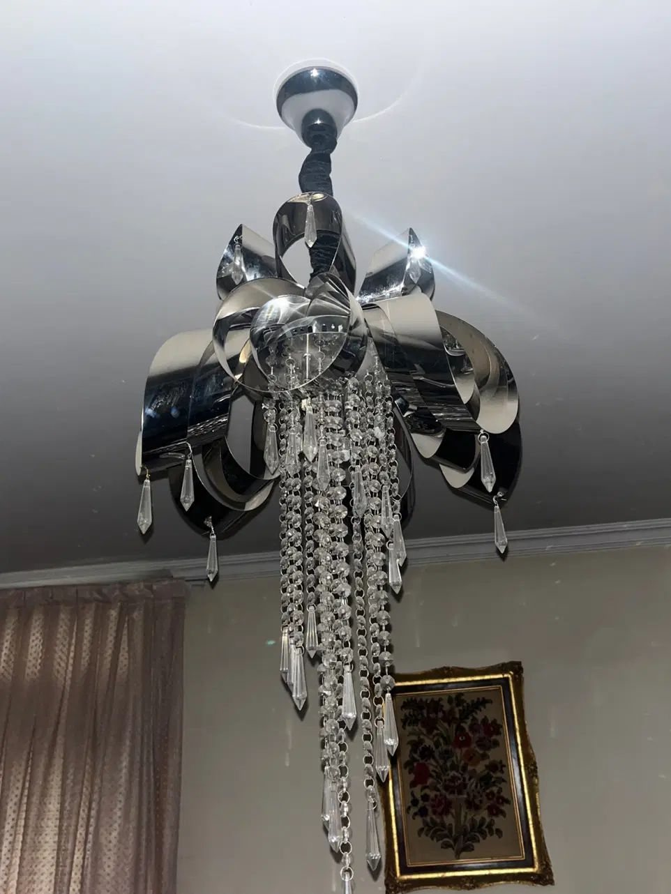 لوستر نقره ای|لوستر و چراغ آویز|تهران, جردن|دیوار