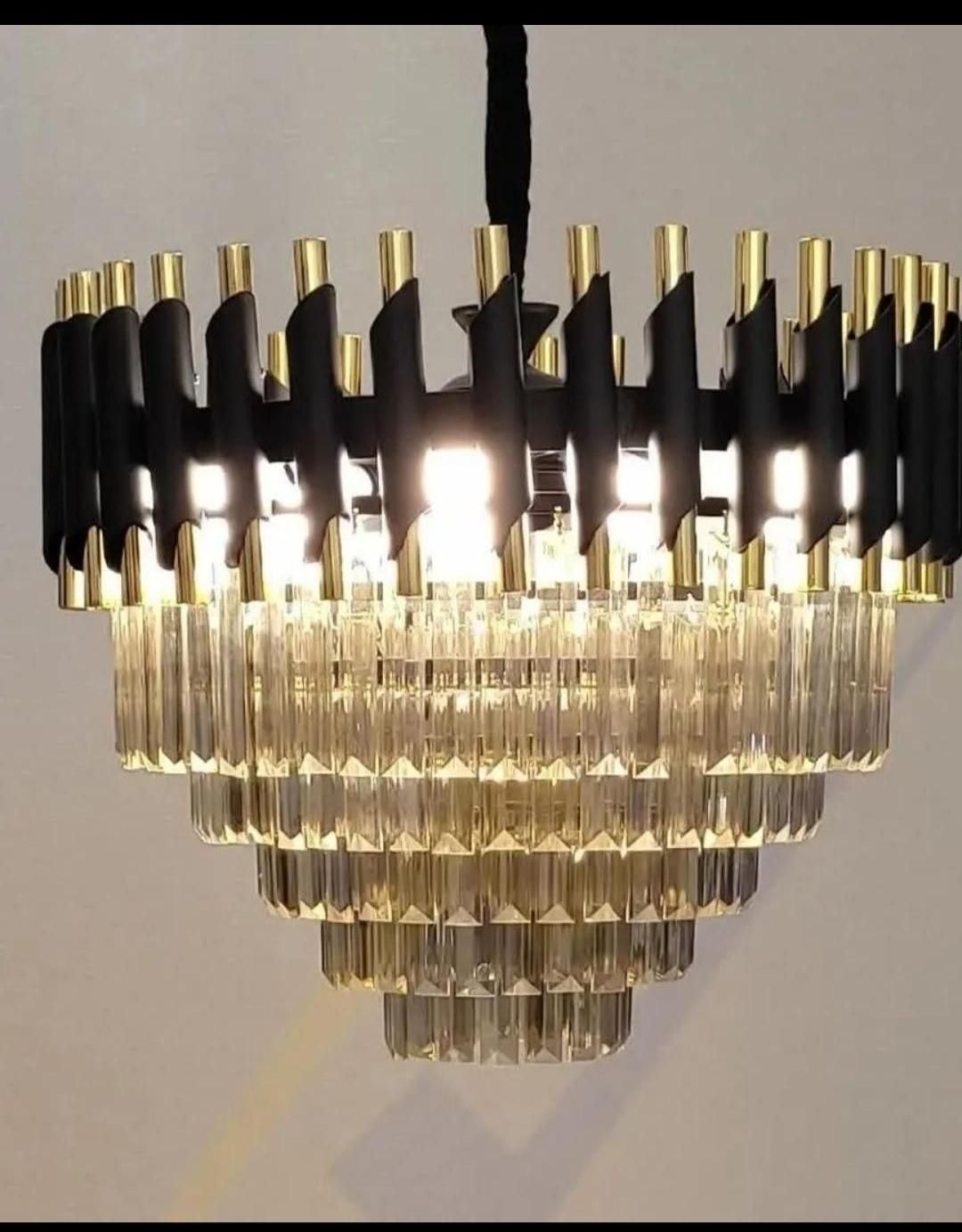 لوستر مدرن لوله ای سایز 40 سانت|لوستر و چراغ آویز|بروجرد, |دیوار