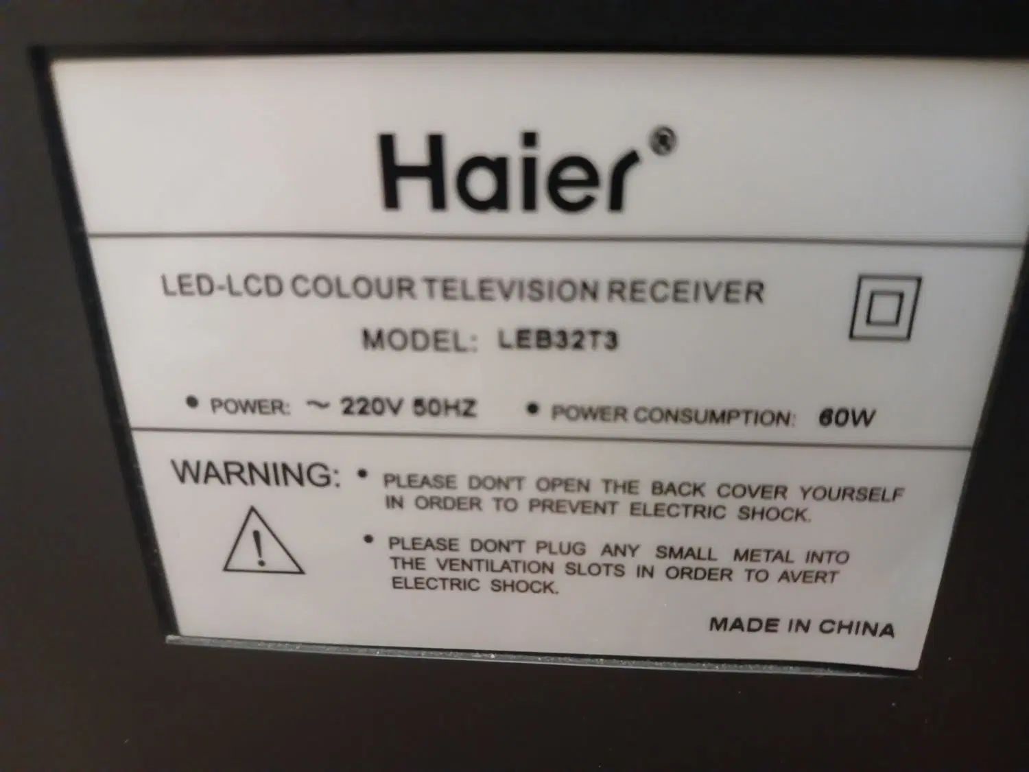 تلوزیون ۳۲ Haier LED/LCDسالم|تلویزیون و پروژکتور|کرج, شهرک خاتم النبیا|دیوار