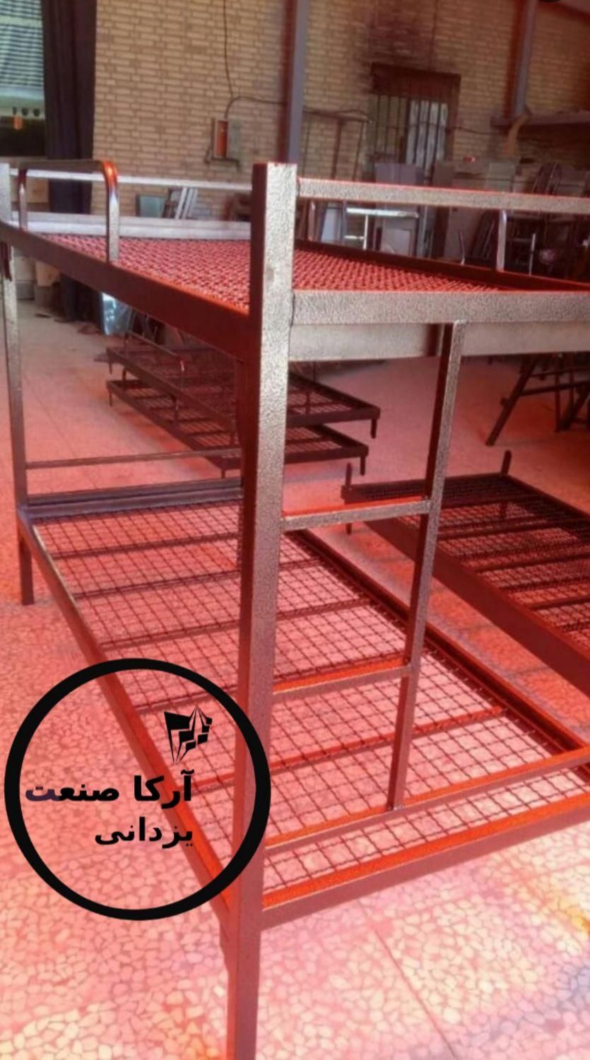 تخت خواب دوطبقه فلزی خوابگاهی فنس( آرکا صنعت)|تخت و سرویس خواب|مشهد, شهید آوینی|دیوار