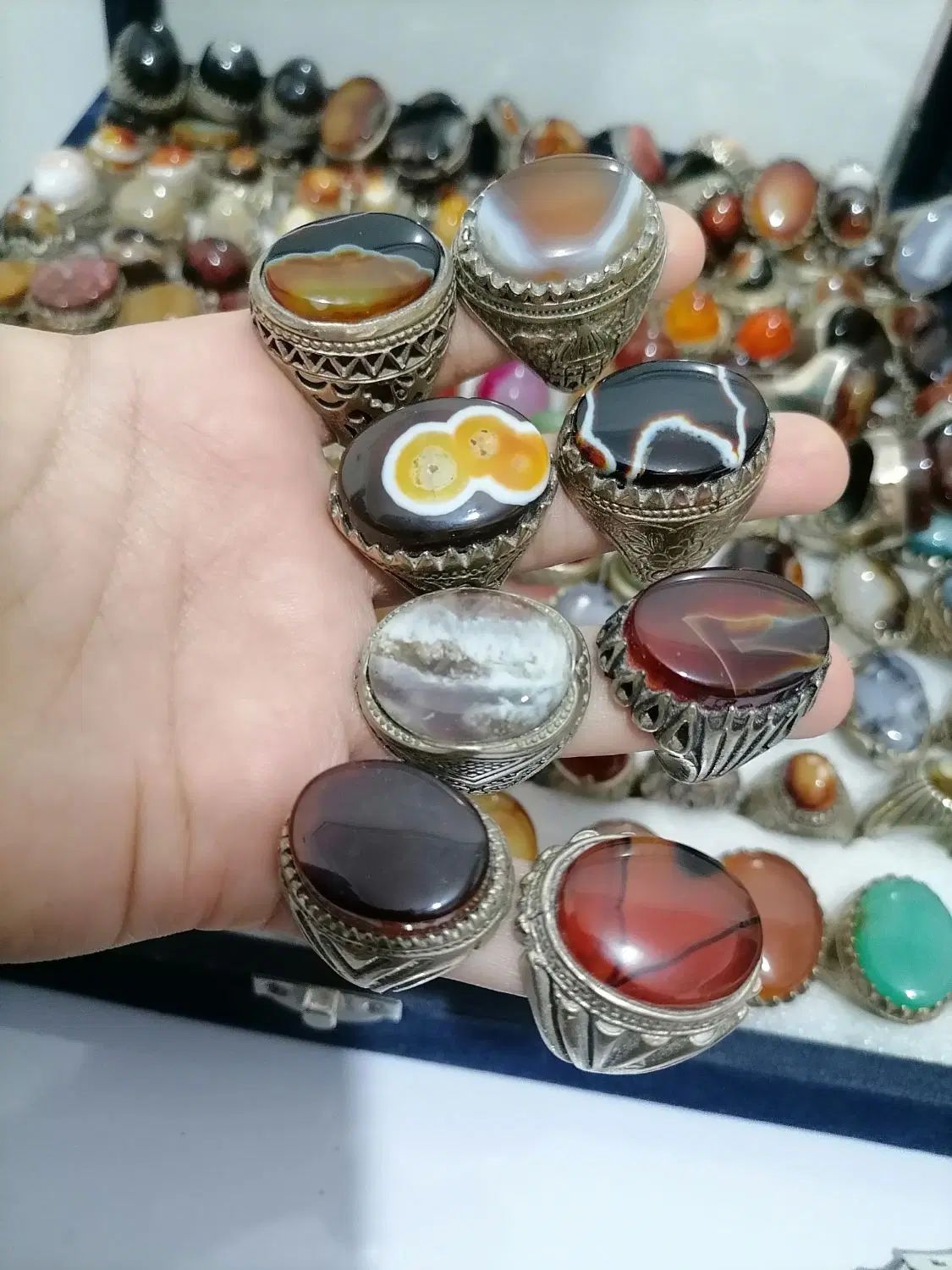 تابلو نقاشی (انگشتر نگین اصل باباقوری و عقیق و..)|تابلو، نقاشی، عکس|برازجان, |دیوار