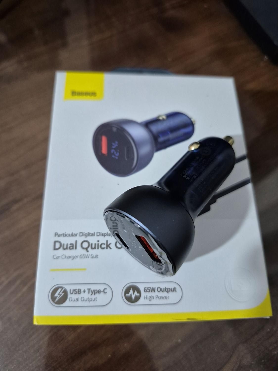 َشارژر فندکی ماشین Baseus Dual 65w|لوازم جانبی موبایل و تبلت|آمل, |دیوار