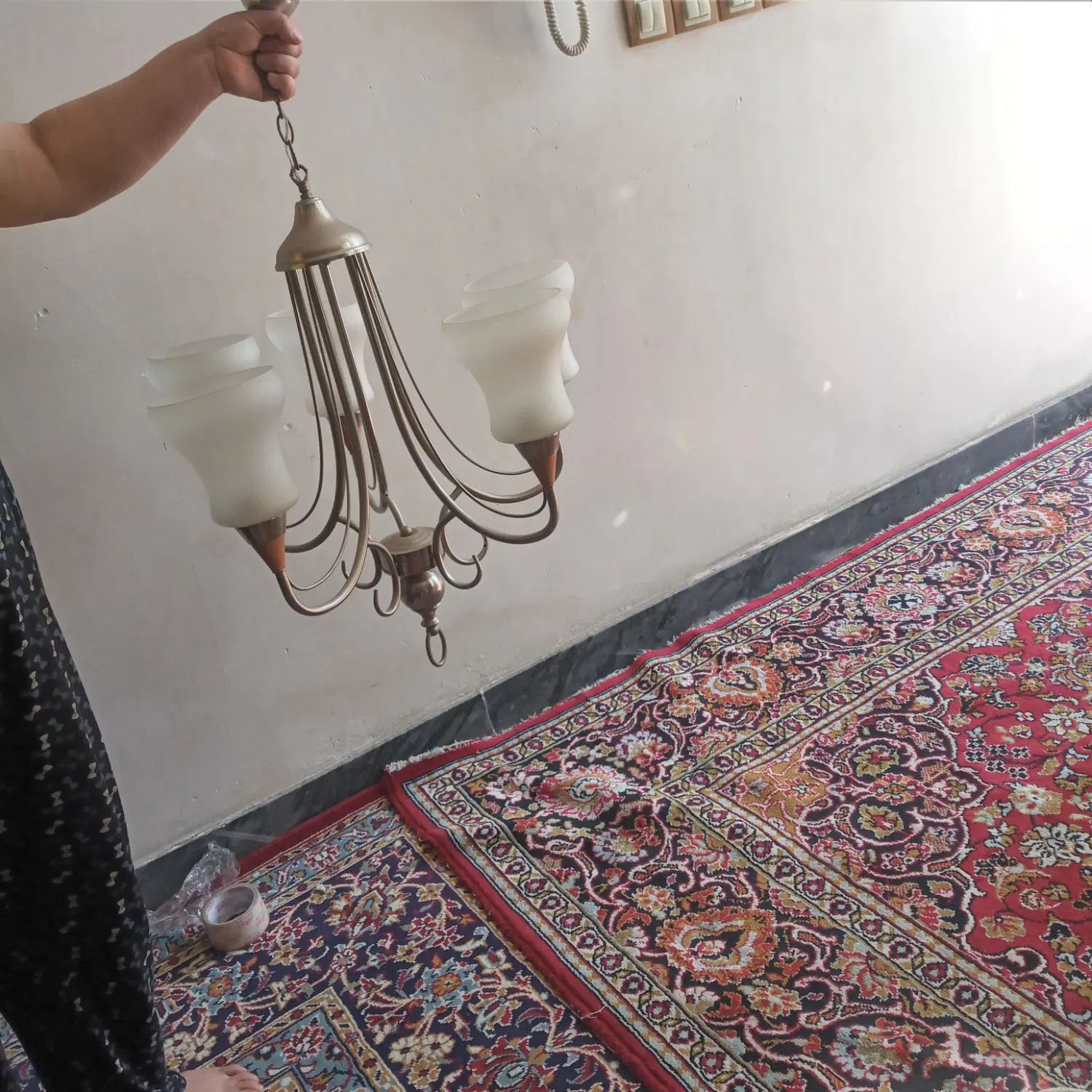 سه عدد لوستر کرستال|لوستر و چراغ آویز|تبریز, |دیوار