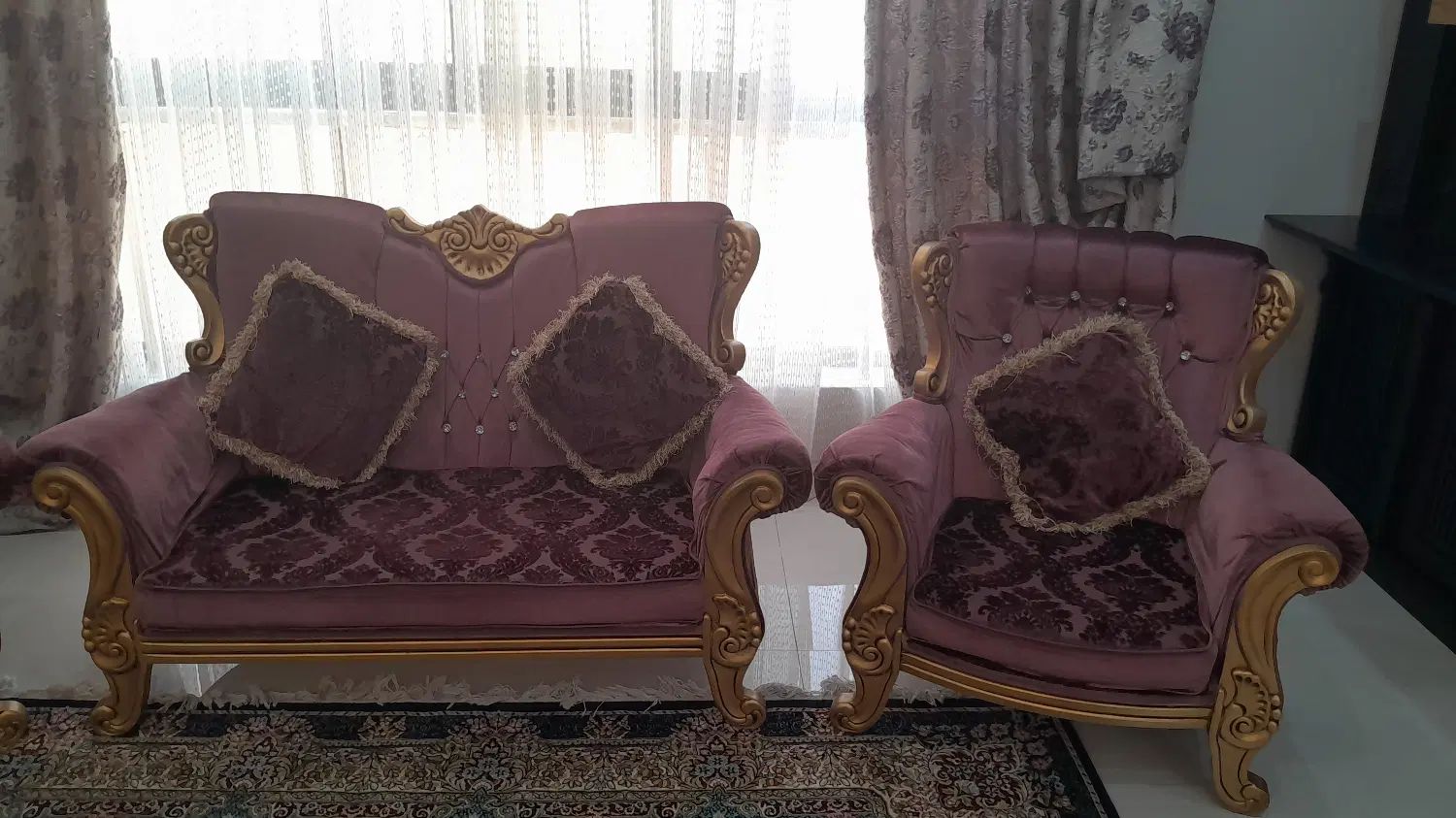 مبل ۷ نفره به همراه میز ناهار خوری ۶ نفره|مبلمان خانگی و میز عسلی|سمنان, |دیوار
