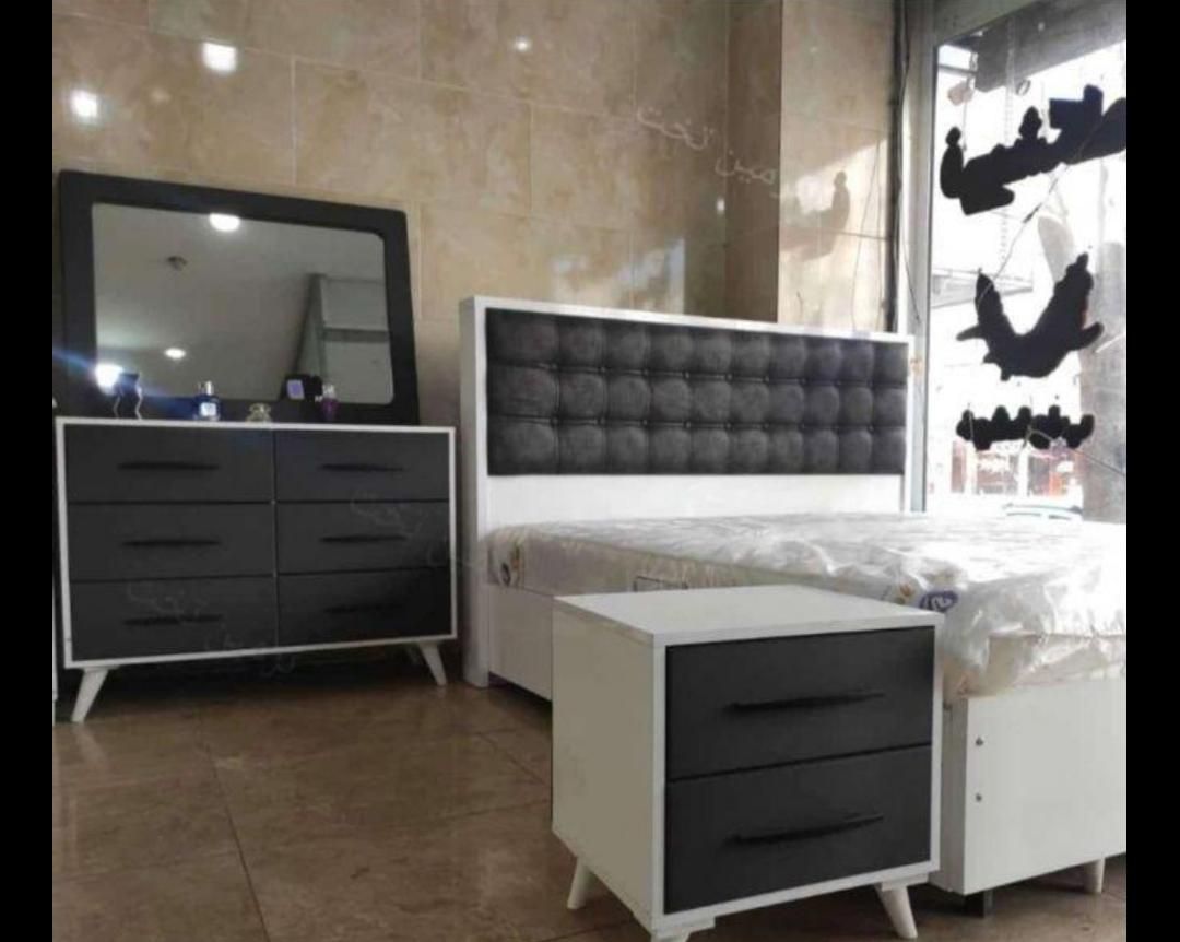 تخت عرض ۱۶۰ کلاسیک چراغ دار|تخت و سرویس خواب|الوند, |دیوار