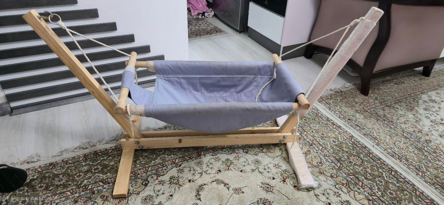 گهواره سنتی کودک ( نانو چوبی)|تخت و صندلی بچه|تهران, کوی بیمه|دیوار