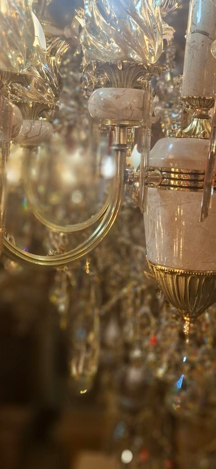 انواع لوسترهای برنزی و سنگی اشرفی|لوستر و چراغ آویز|تبریز, |دیوار