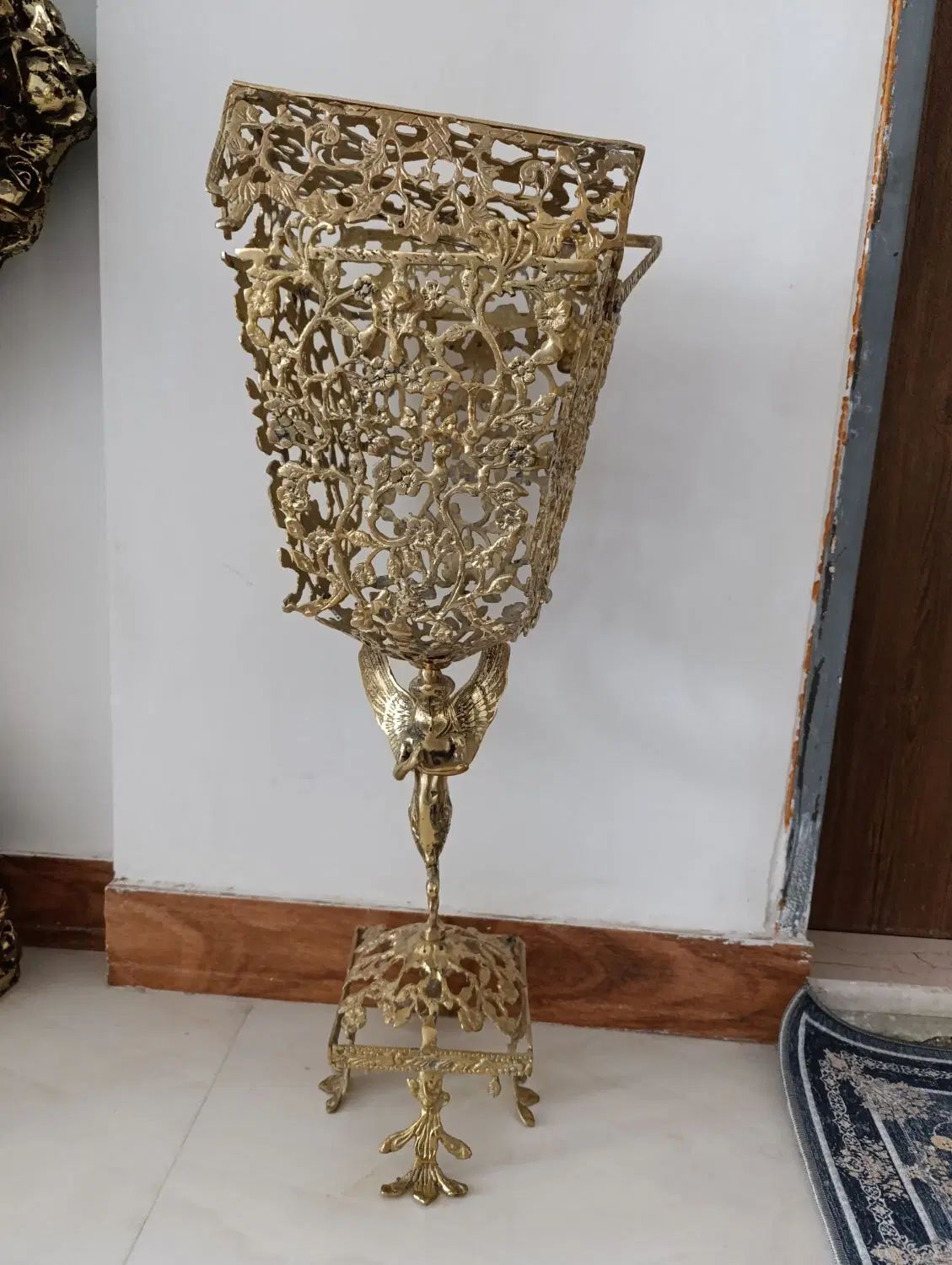 سطل آشغال وجادستمال کاغذی  برنجی اصلی|صنایع دستی و سایر لوازم تزئینی|تهران, شهرک ابوذر|دیوار