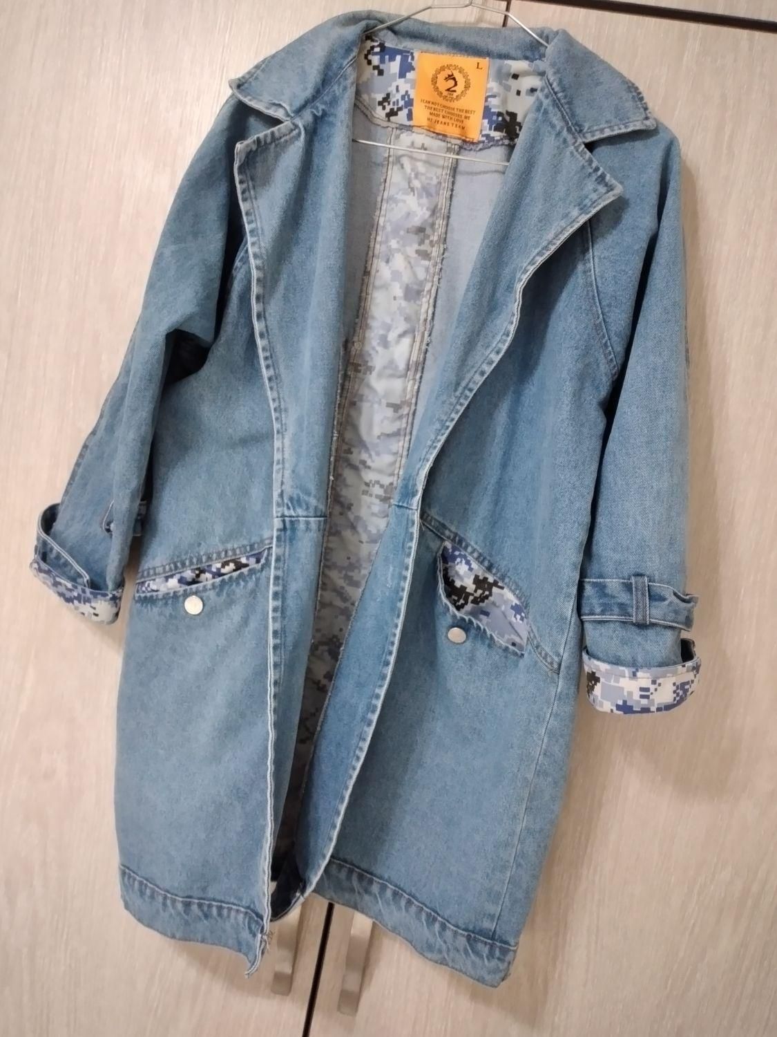 مانتو ‌جین اصل سنگین گرم بالا|لباس|ری, ظهیرآباد|دیوار