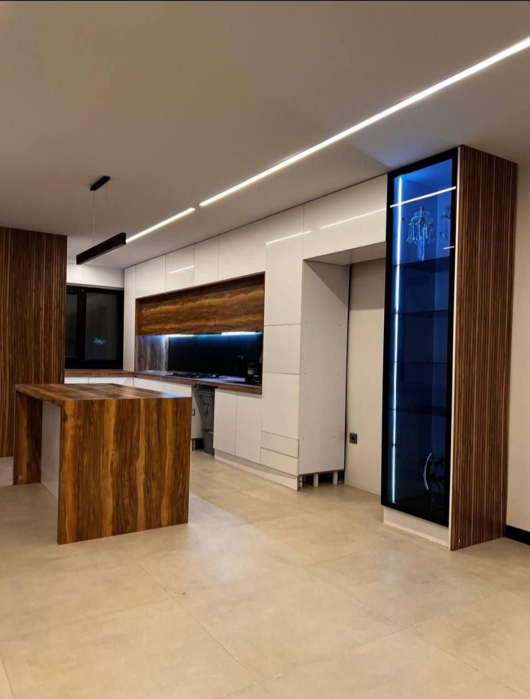 کابینت آشپز خانه/سفید گردویی|مصالح و تجهیزات ساختمان|بومهن, |دیوار