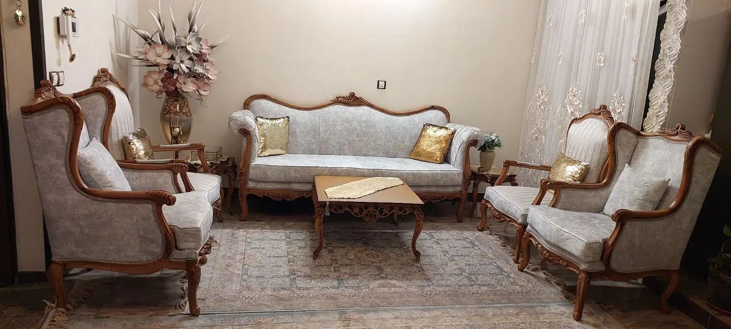 مبل فرانسوی ۷ نفره|مبلمان خانگی و میز عسلی|تهران, شهرک رضویه|دیوار