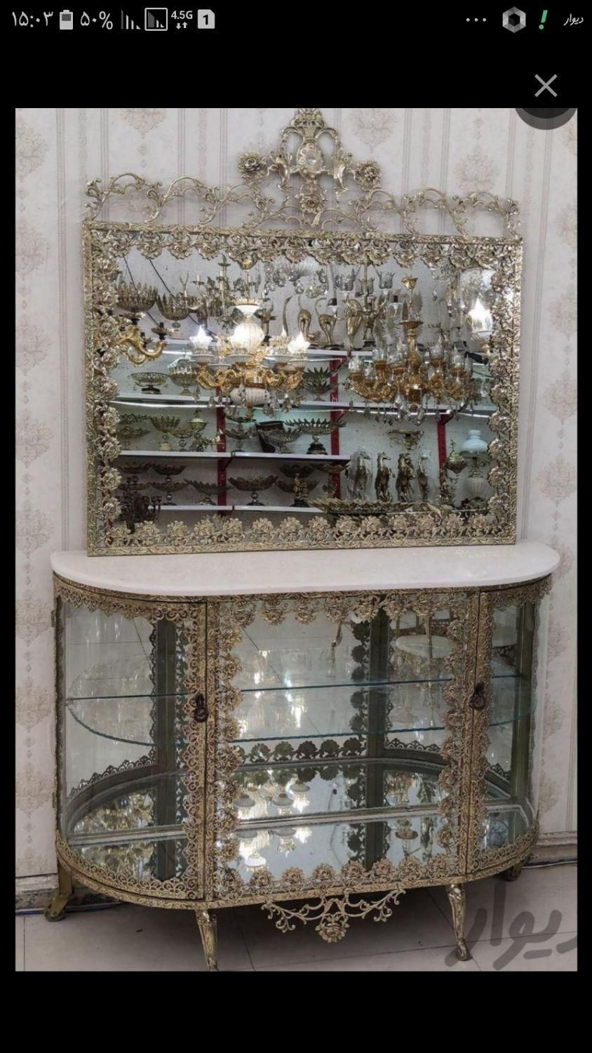 آیـینه کنـسول برنجی برنز|صنایع دستی و سایر لوازم تزئینی|نسیم‌شهر, |دیوار