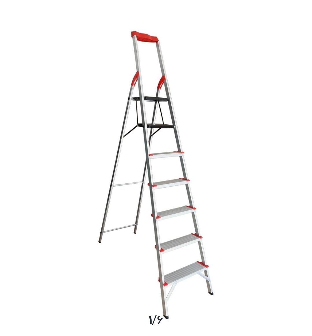 نردبان هفت پله آلومینیومی* فروشگاه پدر و پسر*|ابزارآلات|تبریز, |دیوار