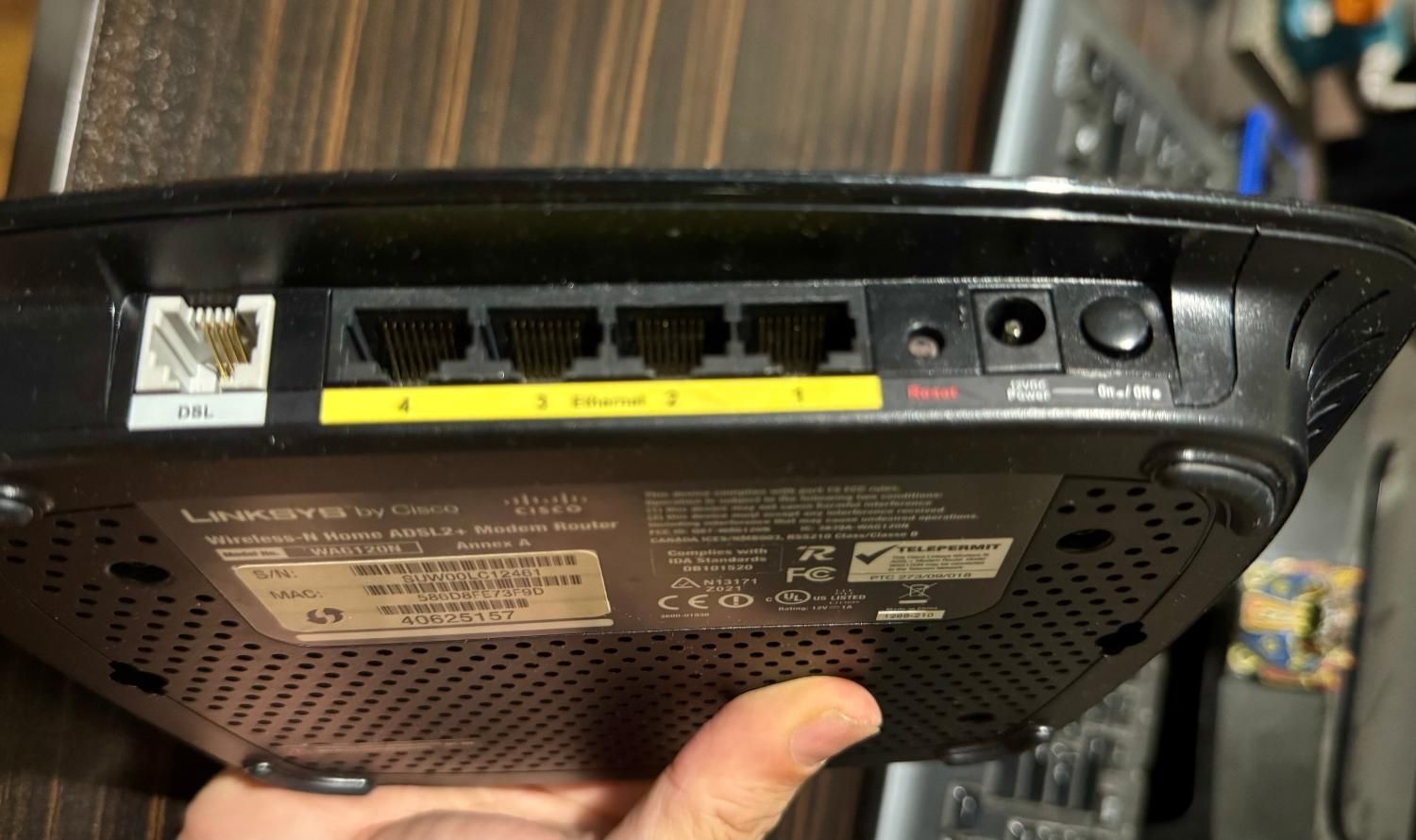 مودم روتر ADSL2 Plus بی‌ سیم Linksys مدل WAG120N|مودم و تجهیزات شبکه|تهران, یوسف‌آباد|دیوار