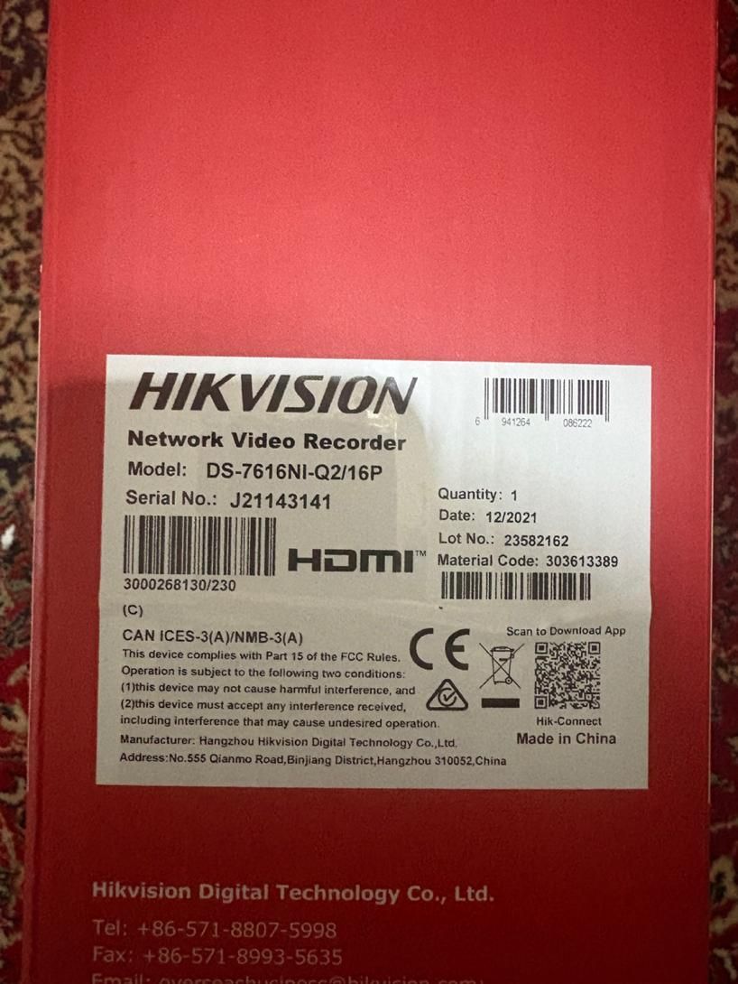 NVR هایک ویژنت.  نو نو|دوربین مداربسته|تهران, قیطریه|دیوار