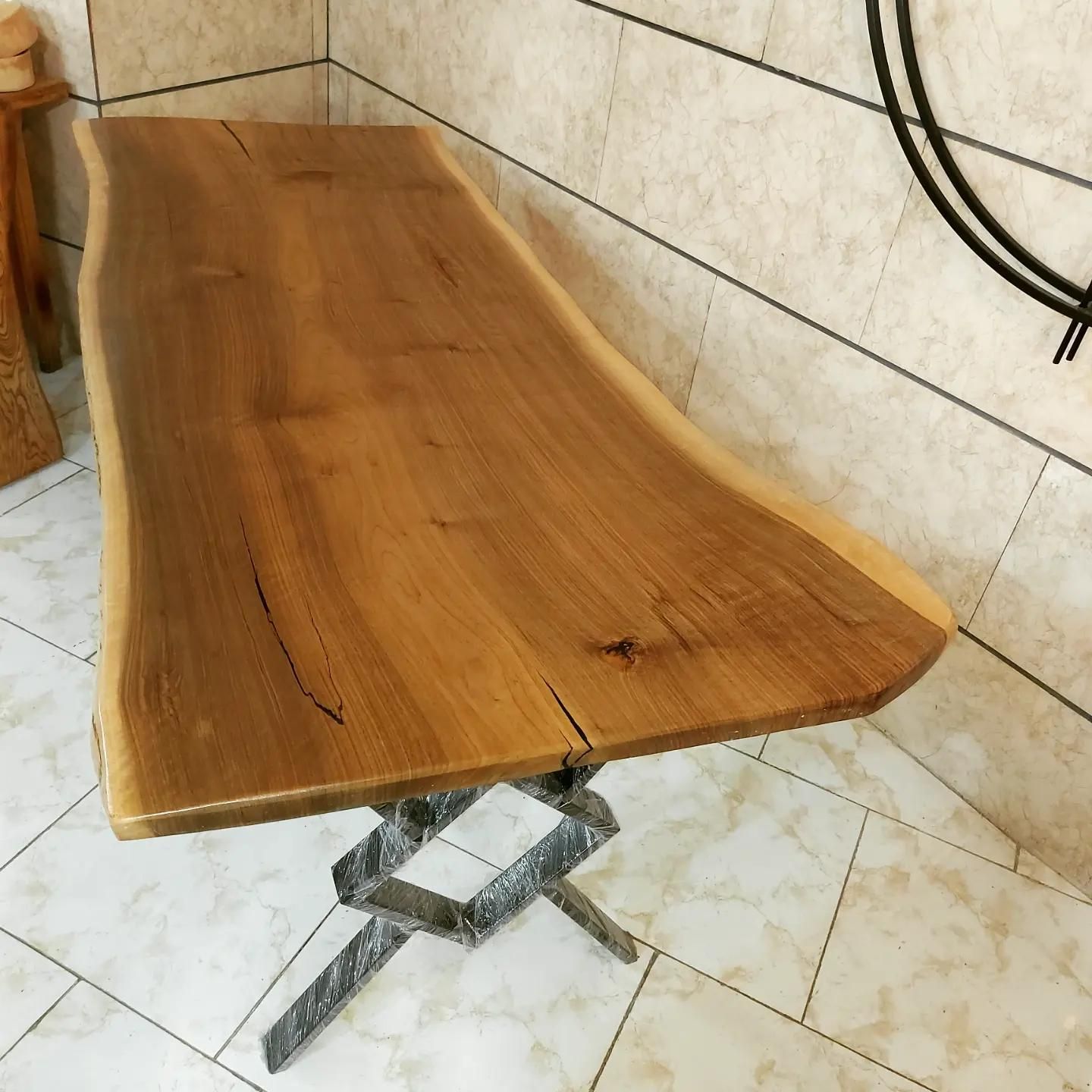 میز‌ ناهارخوری روستیک چوب گردو|میز و صندلی غذاخوری|کرج, حسین‌آباد|دیوار