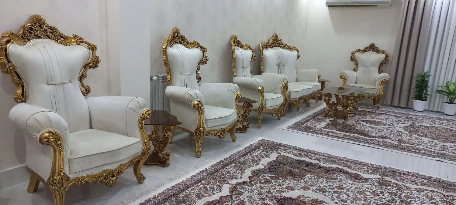 فروش یک دست مبل ۷نفره و یک دست میز نهار خوری ۶نفره|مبلمان خانگی و میز عسلی|اهواز, پادادشهر|دیوار