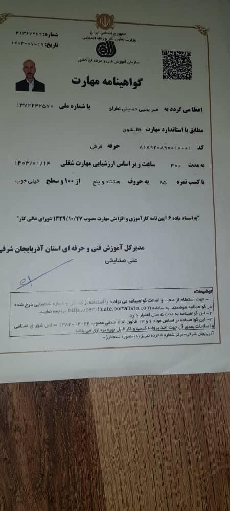 کارخانه قالیشویی المهدی تبریز(شستشوی ۱۰۰٪تضمینی)|خدمات نظافت|تبریز, |دیوار