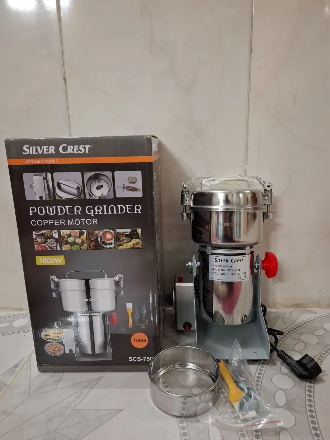 آسیاب صنعتی سیلور کرست 750 گرمی 1800 وات گهواره ای|خردکن، آسیاب، غذاساز|مشهد, مصلی (کارمندان اول)|دیوار