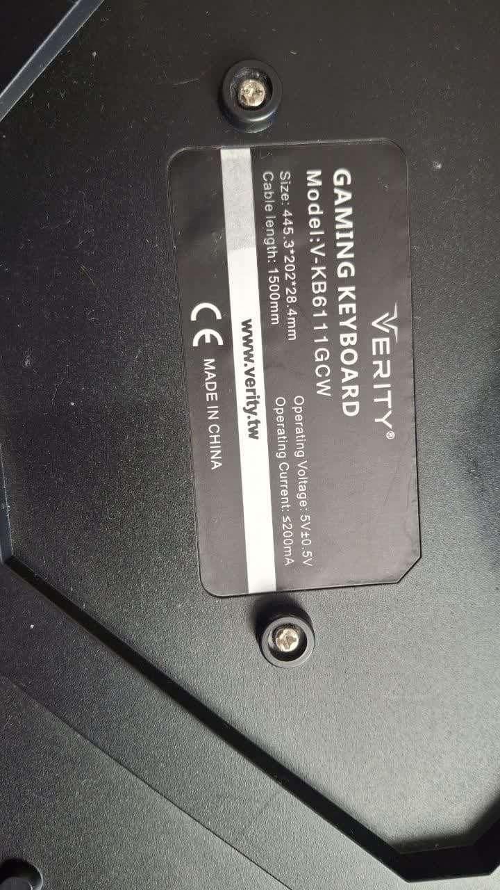 کیبورد گیمینگ مدل VERITY V-KB6111GCW|قطعات و لوازم جانبی رایانه|کرمان, |دیوار