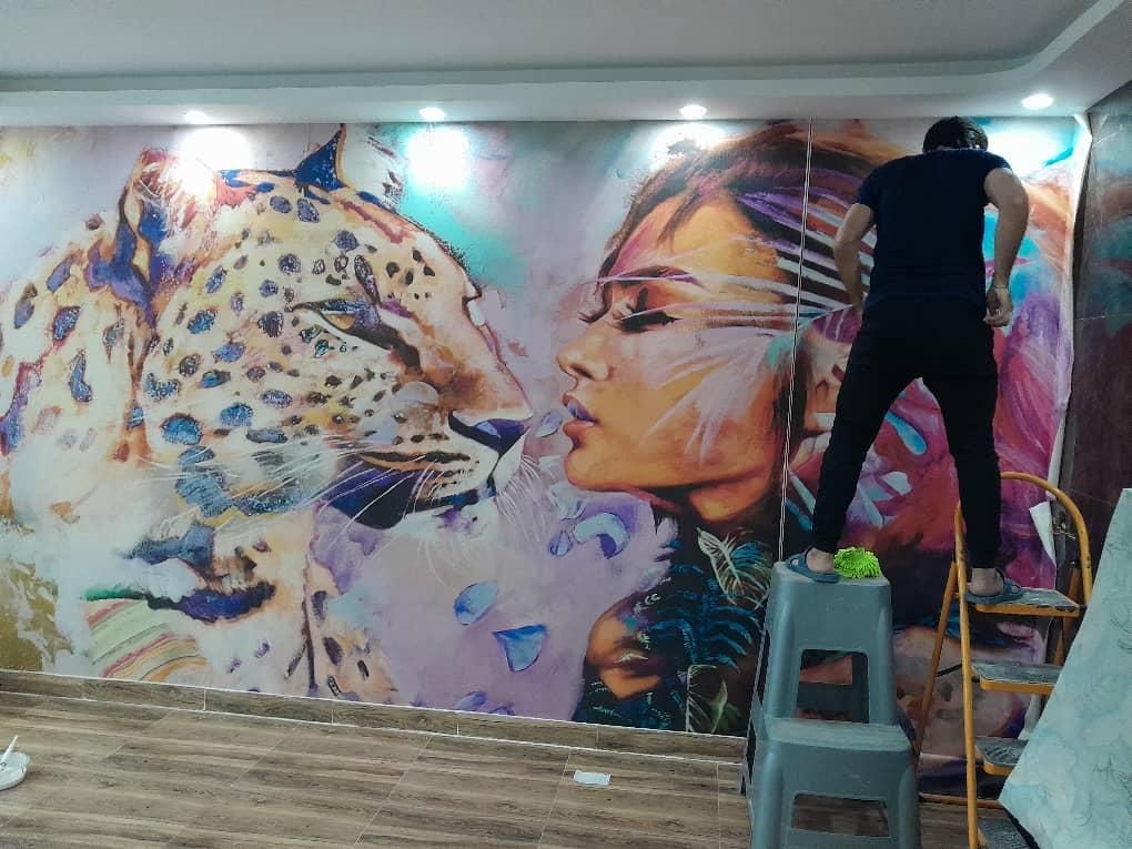 نصب وفروش کاغذدیواری وپوستر|خدمات پیشه و مهارت|بندر انزلی, تختی|دیوار