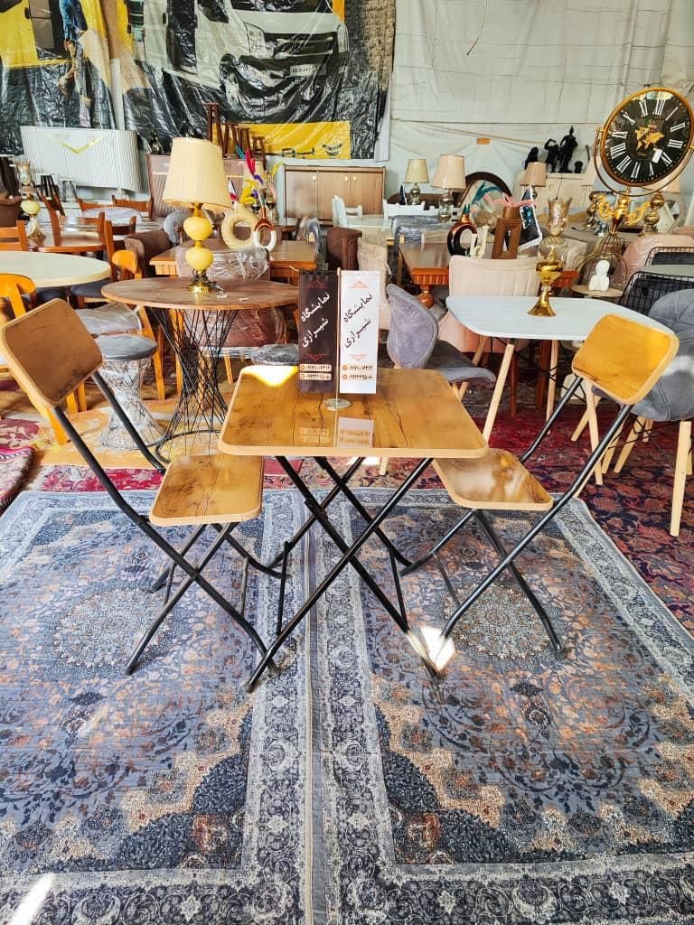 میز و صندلی کافه ای دو نفره تاشو تک و عمده|میز و صندلی غذاخوری|شیراز, وزیرآباد|دیوار