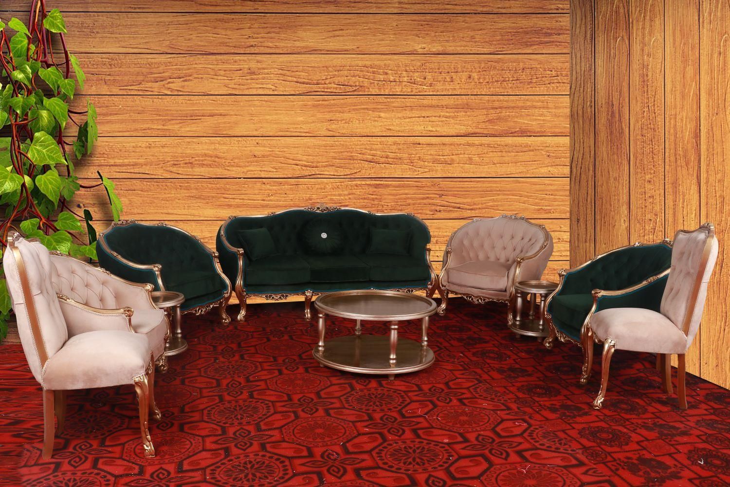 مبل راحتی استیل کلاسیک زمردنگینی کد۹۰۹۰|مبلمان خانگی و میز عسلی|رباطکریم, آدران|دیوار