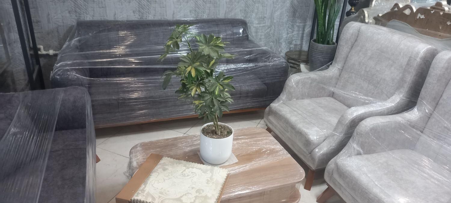 مبلمان ۷ نفره طوسی  آکبند قیمت واقعی|مبلمان خانگی و میز عسلی|تهران, شهر‌زیبا|دیوار