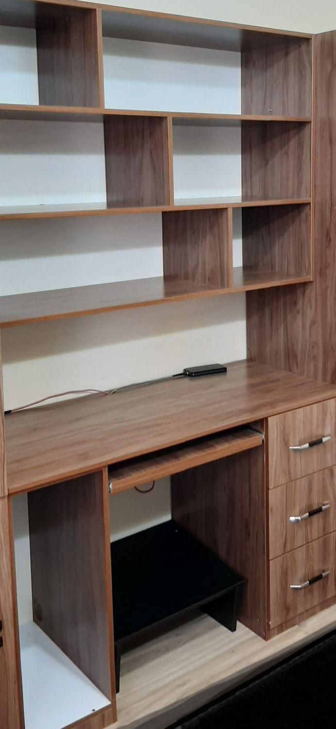 کتابخانه چوب ام دی اف|کتابخانه، شلف، قفسه‌های دیواری|تهران, مهرآباد جنوبی|دیوار