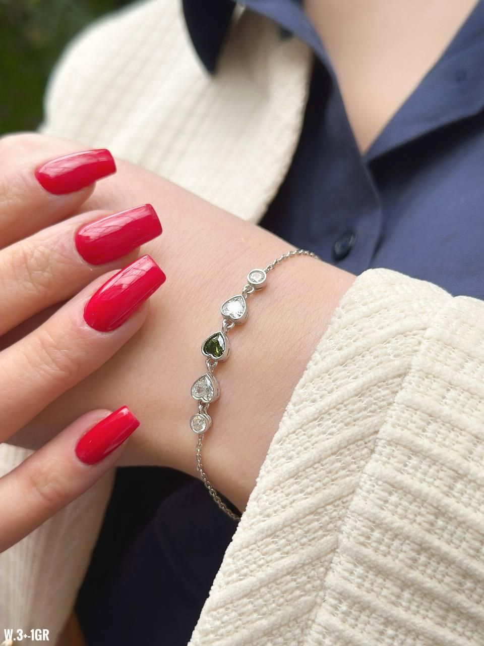 دستبند نقره دونه فلاور آب طلا جواهری the best|بدلیجات|تبریز, |دیوار